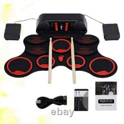 1PC Hand Roll Drum Set Portable Electronic Drum USB Cable Hand Roll Drum