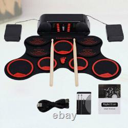 1PC Hand Roll Drum Set Portable Electronic Drum USB Cable Hand Roll Drum