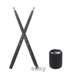 1 Set Drum Kit Electronic Drum Kit 34cmx1.7cmx1cm Black Portable Practical