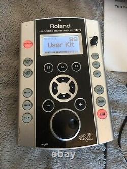 1 x Roland TD-9 V Drums electronic module drum brain 99 kits with booklets