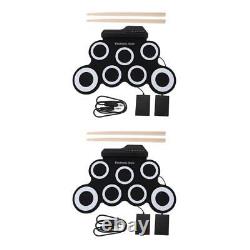 2 Sets Hand Roll Electronic Drum Perkusja Sticks 5a Musical Battery Chopsticks