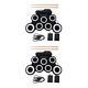 2 Sets Hand Roll Electronic Drum Perkusja Sticks 5a Musical Battery Chopsticks