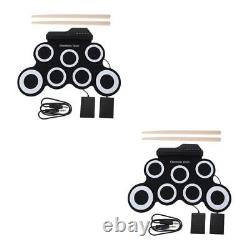 2 Sets Hand Roll Electronic Drum Perkusja Sticks 5a Musical Battery Chopsticks