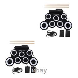 2 Sets Hand Roll Electronic Drum Perkusja Sticks 5a Musical Battery Chopsticks
