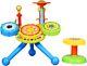 2-in-1 Kids Drum Set, Electronic Toy Drum Kit With Music And Songs, Micr