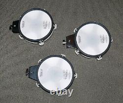 3 PACK Roland V Drums PD-80 Electronic 8 TOM Trigger Mesh pads in white