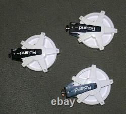 3 PACK Roland V Drums PD-80 Electronic 8 TOM Trigger Mesh pads set white shells