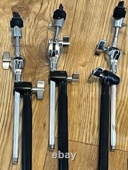 3 X Roland Black & Chrome Cymbal Arms / 3 X Brkts