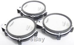3x Roland PD-85 Mesh Electronic Snare / Tom Drum Trigger Pads For Drum Kit