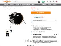 ATV 18 aD-K18 Bass Drum for e-drums RRP £827 (brand new 2-ply mesh head!)