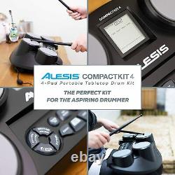 Alesis CompactKit 4 Electronic Drum Kit 4 Velocity Pad Drum Machine