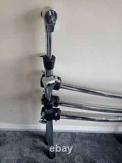 Alesis DM10 MK II 2 Pro Drum Frame Rack Chrome With 3 Cymbal Mounts And Logo