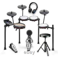 Alesis Nitro Max Electronic Drum Kit Bundle with Stool, Sticks and Headphones