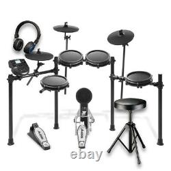 Alesis Nitro Mesh 8 Peice Electronic Drum Kit inc Mesh heads Stool + Headphones