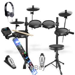 Alesis Turbo Mesh Kit 7 Piece Electronic Drum Kit Stool, Headphones Rockstix 2