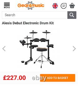 Alesis debut electronic drum kit used once or twice