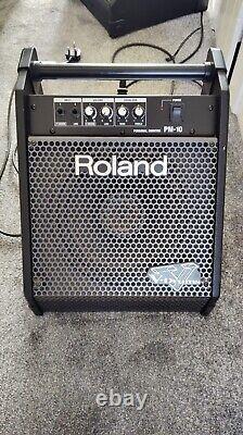 Amplifier Roland Pm10 With Power Lead Vdrum Monitor Amp Very Good Condition
