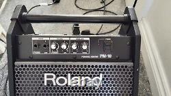 Amplifier Roland Pm10 With Power Lead Vdrum Monitor Amp Very Good Condition
