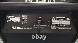 Amplifier Roland Pm10 With Power Lead Vdrum Monitor Amp Very Good Condition