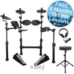 Carlsbro CSD100 Electronic Drum Kit Bundle with Stool & Headphones