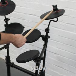Carlsbro CSD100 R 7 Piece Electronic Digital Drum Kit Practice Set with MIDI