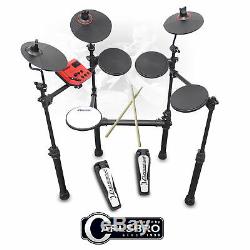 Carlsbro CSD100 R Compact Electronic Drum Kit 7 Piece Digital Set Foldable