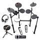 Carlsbro Csd100 R-plus Electronic Drum Kit 7 Piece Digital Set Stool, Headphones