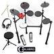 Carlsbro Csd100 R-plus Electronic Drum Kit 7 Piece Digital Set Stool, Headphones