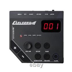 Carlsbro CSD100 R-PLUS Electronic Drum Kit 7 Piece Digital Set Stool, Headphones