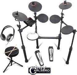 Carlsbro CSD100 R Plus Electronic Drum Kit with Stool & Headphones Compact Set