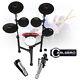 Carlsbro Csd130 Digital Electronic Silent Portable Drum Kit 8 Piece Usb Midi Set