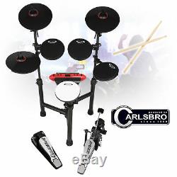 Carlsbro CSD130 Digital Electronic Silent Portable Drum Kit 8 Piece USB Midi Set