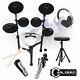 Carlsbro Csd130 Electronic Drum Kit 8 Piece Midi Sticks, Headphones, Stool