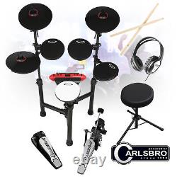 Carlsbro CSD130 R-PLUS Compact Electric Drum Kit 8 Piece USB, Stool Headphones