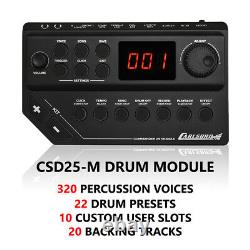 Carlsbro CSD25M 7 Piece Electronic Drum Kit, Mesh Heads, USB, Stool & Headphones