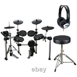 Carlsbro Drum Kit, Electronic 9-Piece with Headphones, Stool and Sticks, CSD600