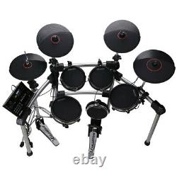 Carlsbro Drum Kit, Electronic 9-Piece with Headphones, Stool and Sticks, CSD600