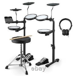 DONNER DED-70 Modular Kids Electronic Drum Digital Kit + Headphones Throne