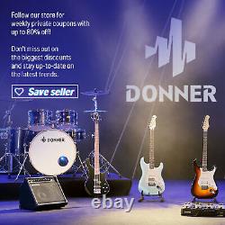 DONNER DED-70 Modular Kids Electronic Drum Digital Kit + Headphones Throne