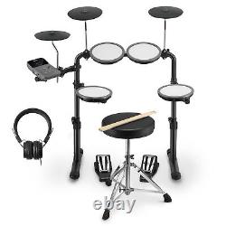 DONNER DED-70 Modular Kids Electronic Drum Digital Kit + Headphones Throne