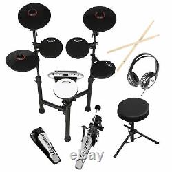 Digital Drum Kit Electronic Electric Pads, Practice Sticks, Headphones & Stool