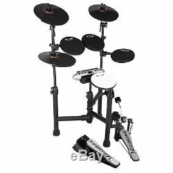 Digital Drum Kit Electronic Electric Pads, Practice Sticks, Headphones & Stool