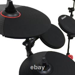 Digital Drum Kit Electronic Electric Pads, Practice Sticks, Headphones & Stool