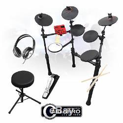 Digital Drum Kit Electronic Electric, Practice Sticks, Headphones, Stool CSD100R