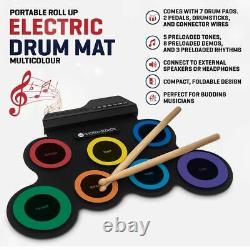 Digital Drum Mat 7 Pads Foot Padels USB Sticks Audio Music Silicone Electronic