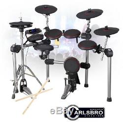 Digital Electronic Drum Kit USB MIDI Electric Pad Drums Set with Practice Sticks