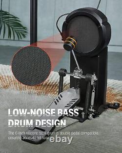 Donner DED-100 Electric Drum Kit Twin-Pedal 425 Sounds Headphone Stick Throne