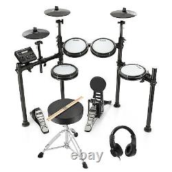 Donner DED-200 Electric Drum Set 3 Cymbal Quiet Mesh Pads 450 Sounds Advancer