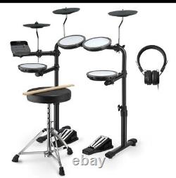 Donner DED-70 Junior Kids Electric Drum Set 68 Sounds 12 Drum Kits 4 Mesh Pads