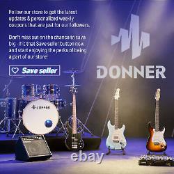 Donner DED-80 Electric Drum Kit 4 Quiet Mesh Pads 180 Sounds + Drum Lessons